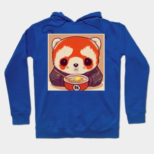 Kawaii Red Panda Eating Ramen Hoodie